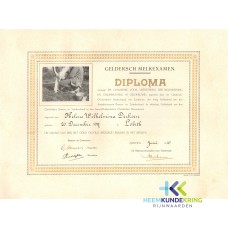 Diploma Koe Melken Helene Derksen Berstein 1936 F00000835